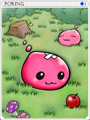 Original Ragnarok Poring card illustration
